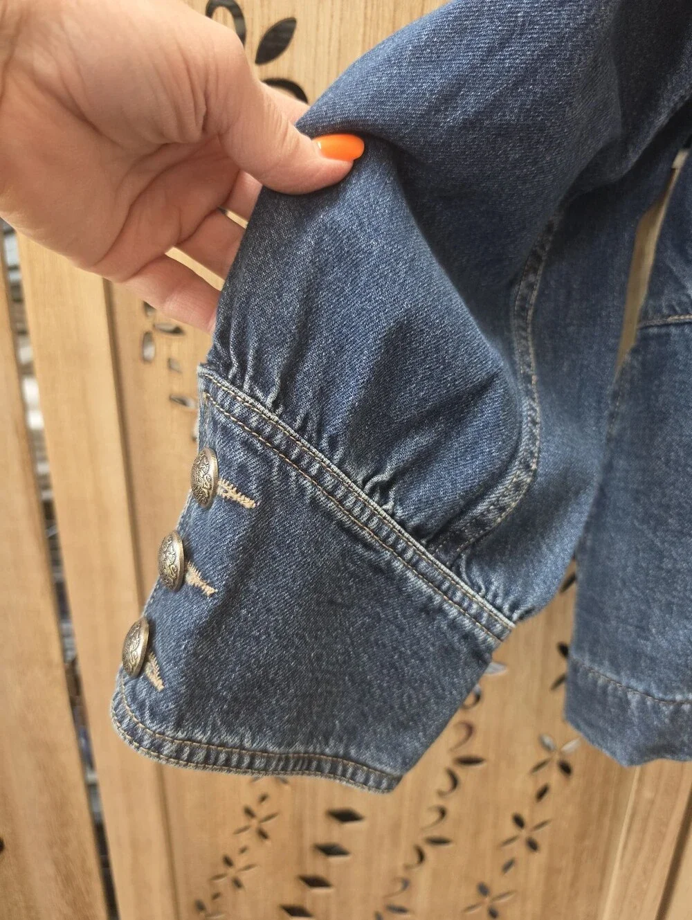 NWT Free People Imogene Denim Officers Jacket - Picture 9 of 12